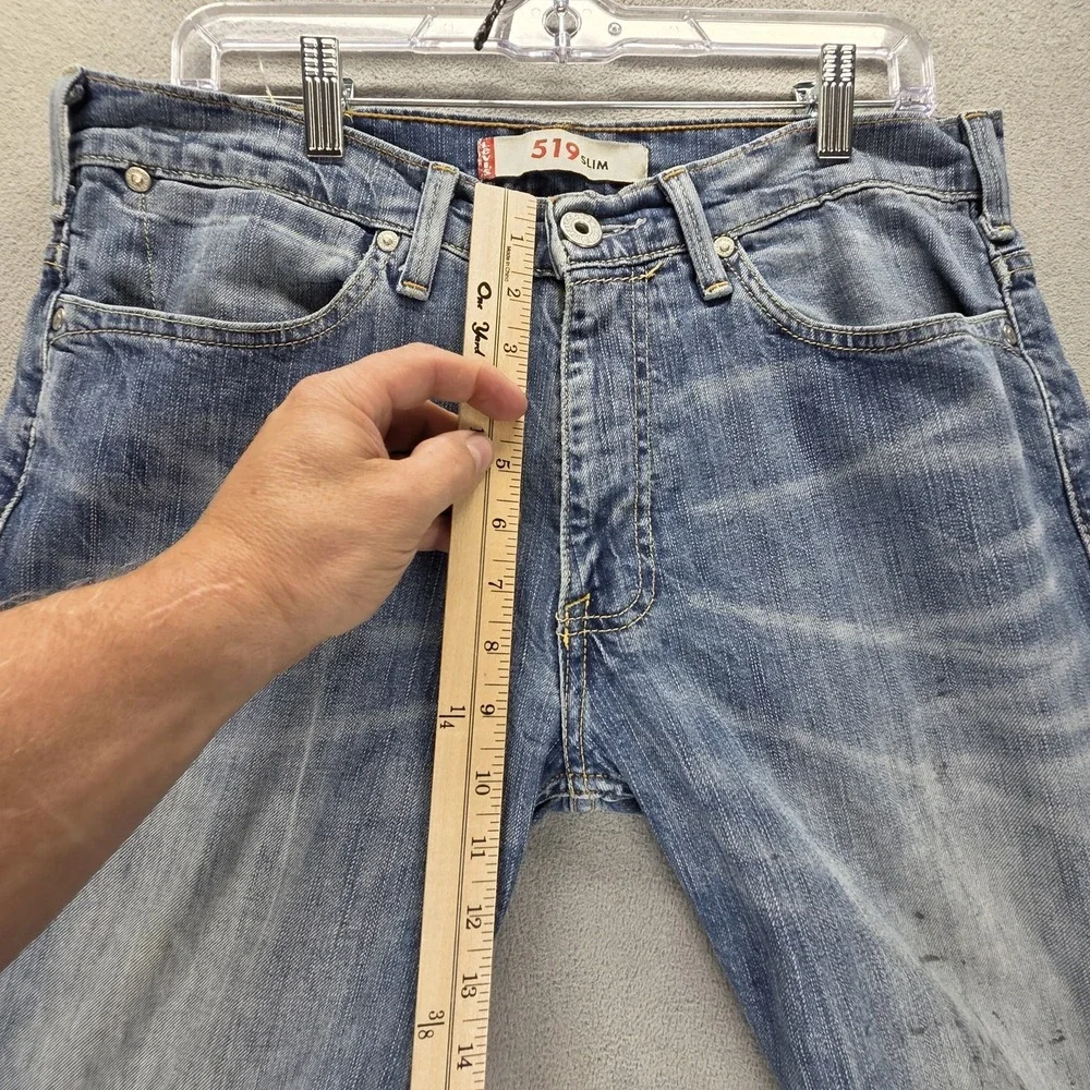 Vintage Levis Engineered Jeans Mens Blue 519 Slim Zip Fly Fits 32x30